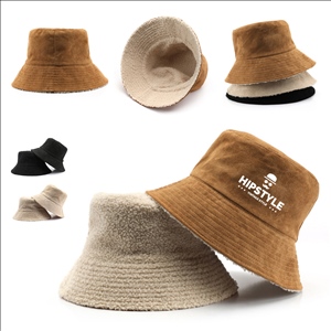 Reversible Suede & Sherpa Fleece Bucket Hat